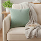 Ribbed Textured Pillow Cover Decorative Square Cushion Case Single Piece 17.7x17.7in