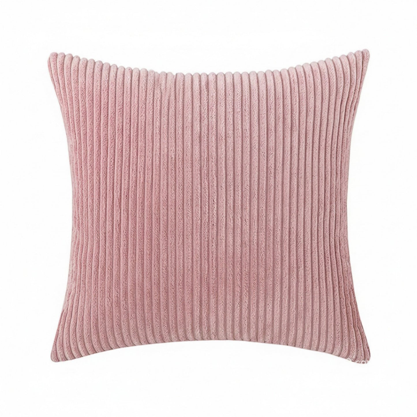 Ribbed Textured Pillow Cover Decorative Square Cushion Case Single Piece 17.7x17.7in