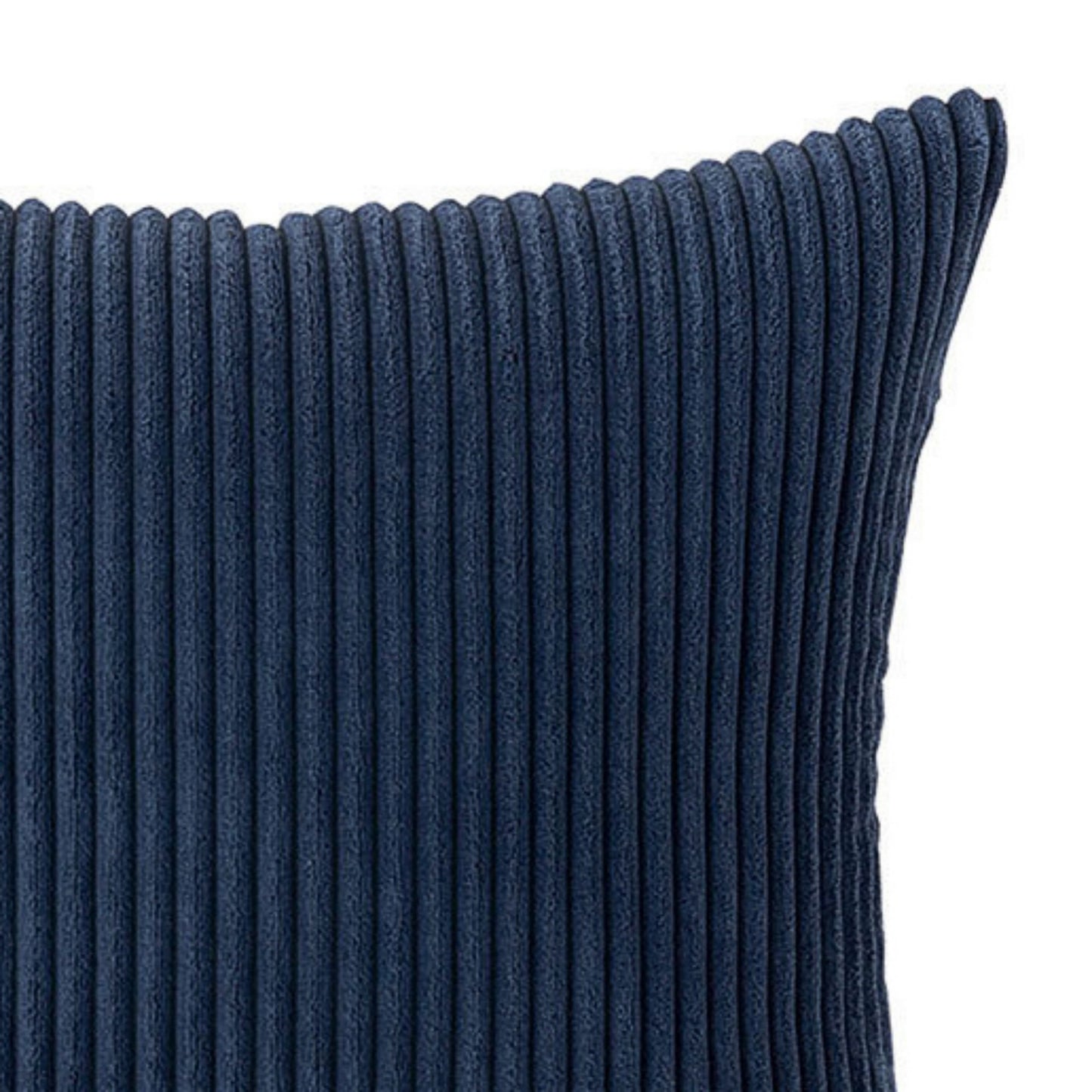 Ribbed Textured Pillow Cover Decorative Square Cushion Case Single Piece 17.7x17.7in