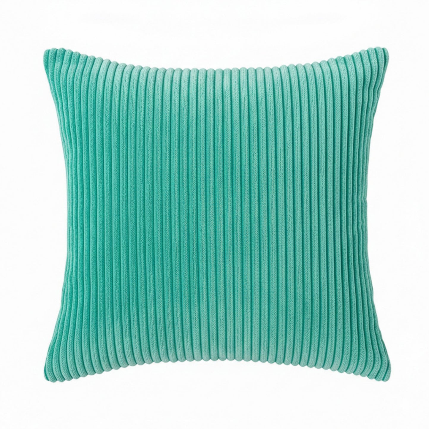 Ribbed Textured Pillow Cover Decorative Square Cushion Case Single Piece 17.7x17.7in