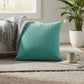Ribbed Textured Pillow Cover Decorative Square Cushion Case Single Piece 17.7x17.7in