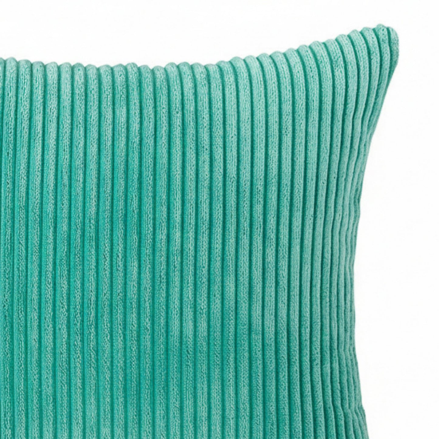 Ribbed Textured Pillow Cover Decorative Square Cushion Case Single Piece 17.7x17.7in
