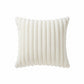 Textured Corded Pillow Cover Decorative Square Cushion Case Single Piece 17.7x17.7in