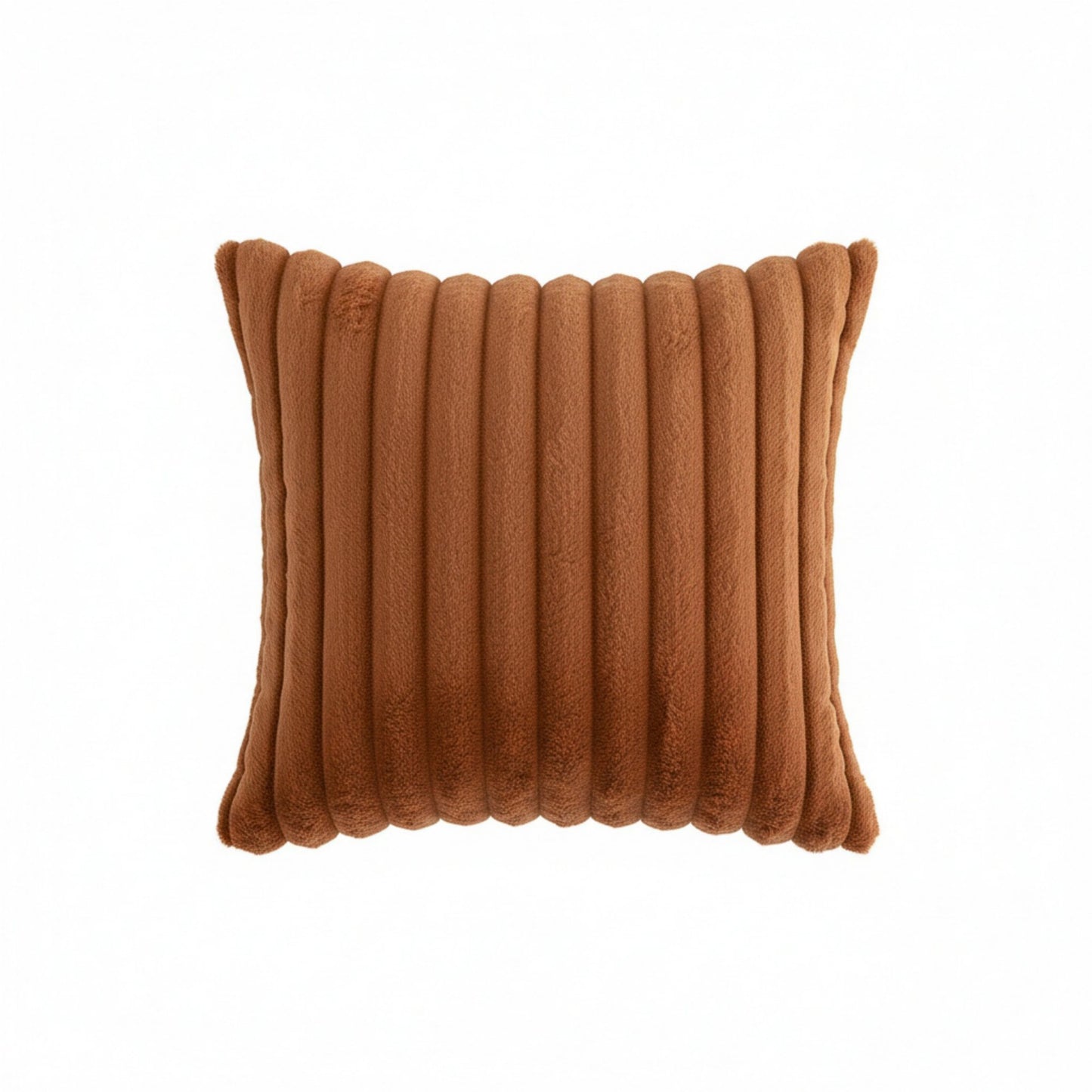 Textured Corded Pillow Cover Decorative Square Cushion Case Single Piece 17.7x17.7in