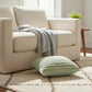 Textured Corded Pillow Cover Decorative Square Cushion Case Single Piece 17.7x17.7in