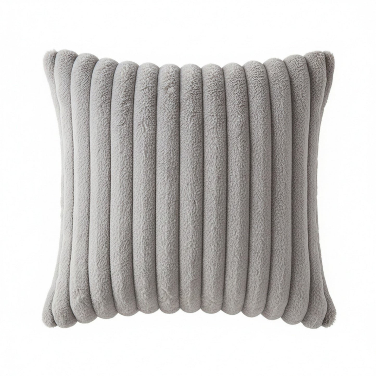 Textured Corded Pillow Cover Decorative Square Cushion Case Single Piece 17.7x17.7in