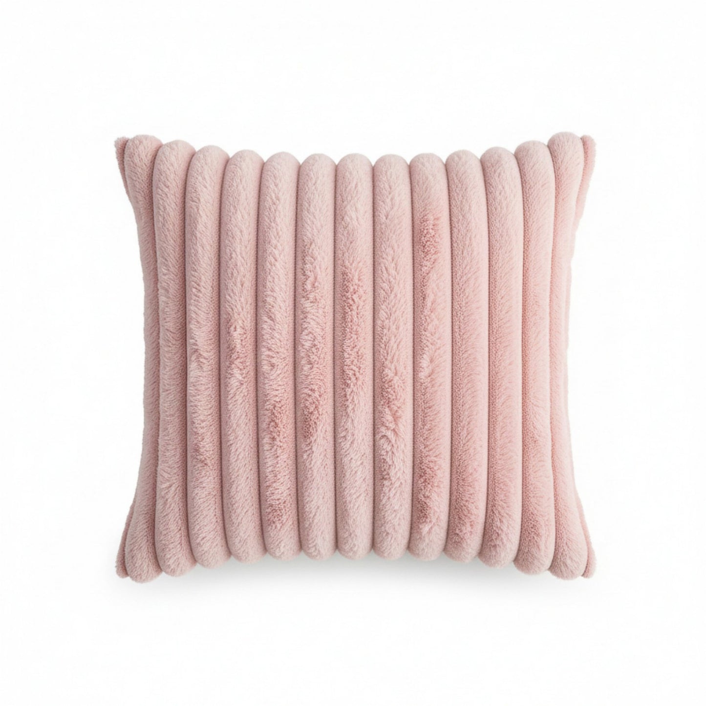 Textured Corded Pillow Cover Decorative Square Cushion Case Single Piece 17.7x17.7in