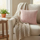 Textured Corded Pillow Cover Decorative Square Cushion Case Single Piece 17.7x17.7in