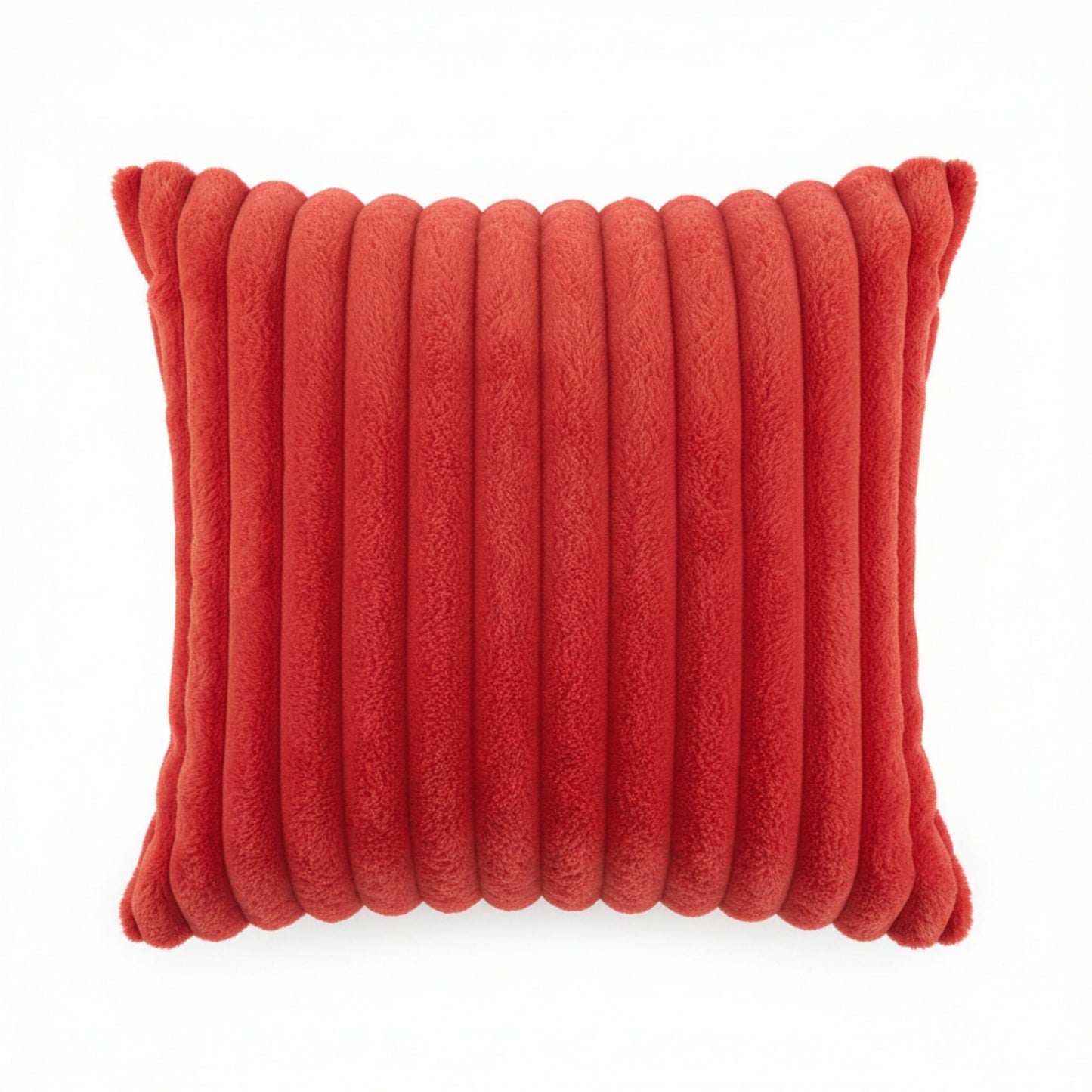 Textured Corded Pillow Cover Decorative Square Cushion Case Single Piece 17.7x17.7in