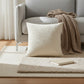 Textured Geometric Decorative Throw Pillow Cover Soft Woven Square Cushion Cover with Hidden Zipper 17.7x17.7in