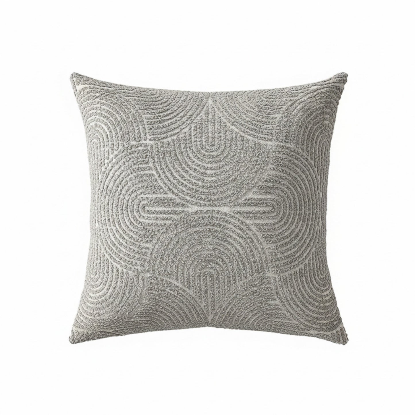 Textured Geometric Decorative Throw Pillow Cover Soft Woven Square Cushion Cover with Hidden Zipper 17.7x17.7in