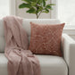 Textured Geometric Decorative Throw Pillow Cover Soft Woven Square Cushion Cover with Hidden Zipper 17.7x17.7in