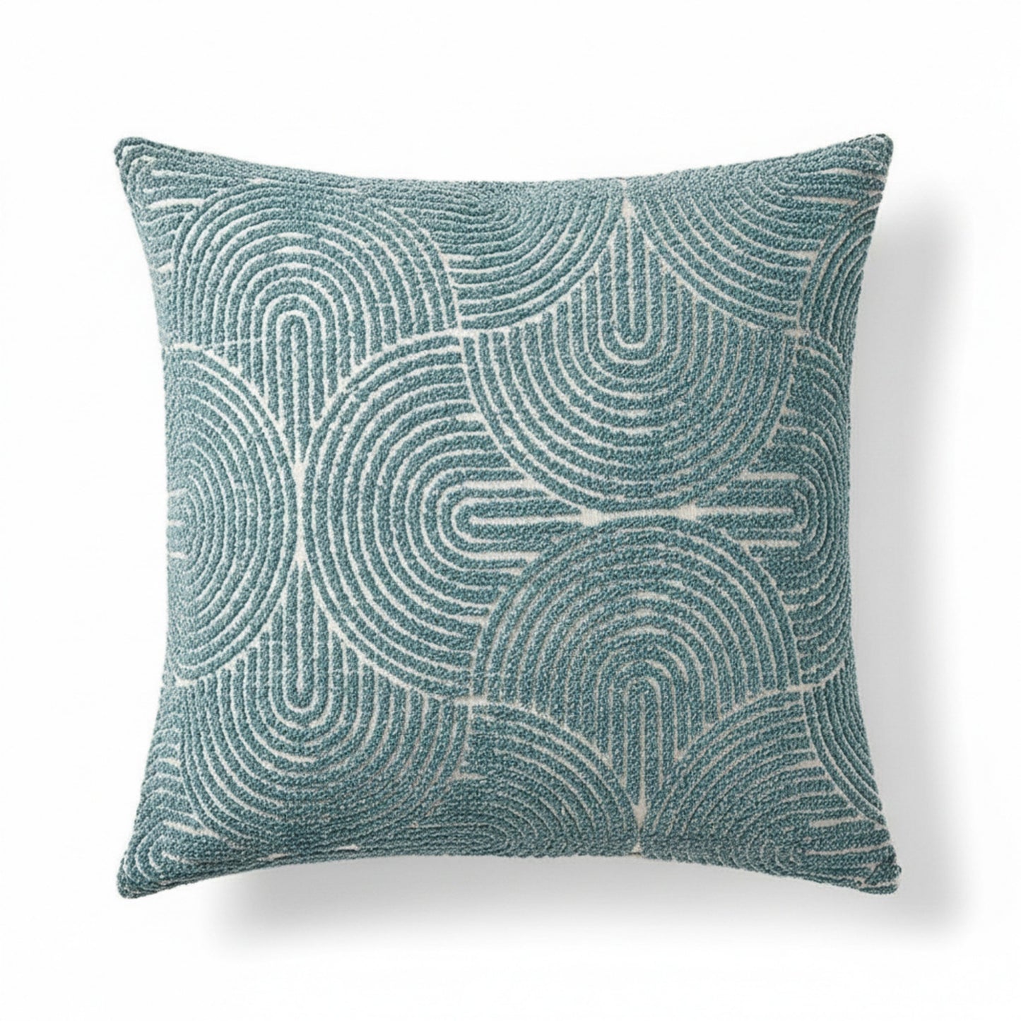 Textured Geometric Decorative Throw Pillow Cover Soft Woven Square Cushion Cover with Hidden Zipper 17.7x17.7in