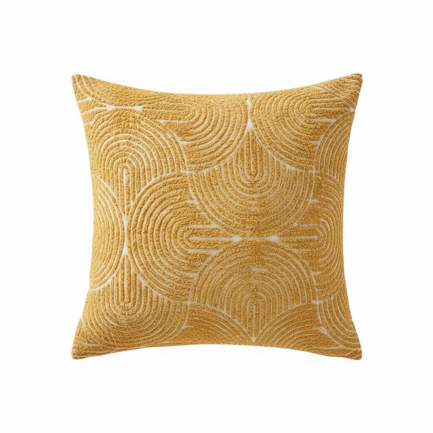 Textured Geometric Decorative Throw Pillow Cover Soft Woven Square Cushion Cover with Hidden Zipper 17.7x17.7in