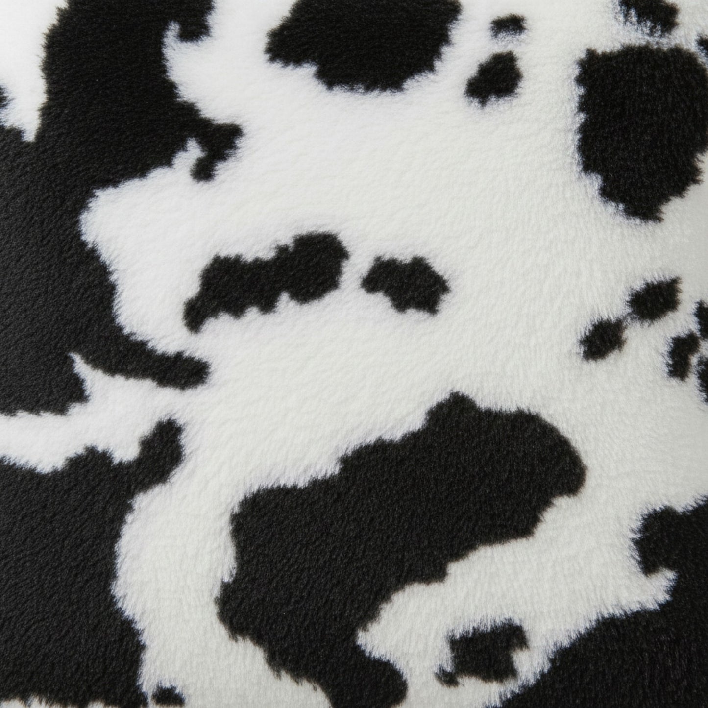 Cow Print Decorative Throw Pillow Covers 2-Pack Soft Plush Square Cushion Covers with Hidden Zipper 17.7x17.7in