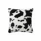Cow Print Decorative Throw Pillow Covers 2-Pack Soft Plush Square Cushion Covers with Hidden Zipper 17.7x17.7in