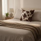 Cow Print Decorative Throw Pillow Covers 2-Pack Soft Plush Square Cushion Covers with Hidden Zipper 17.7x17.7in
