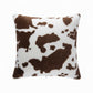 Cow Print Decorative Throw Pillow Covers 2-Pack Soft Plush Square Cushion Covers with Hidden Zipper 17.7x17.7in