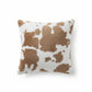 Cow Print Decorative Throw Pillow Covers 2-Pack Soft Plush Square Cushion Covers with Hidden Zipper 17.7x17.7in