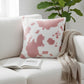 Cow Print Decorative Throw Pillow Covers 2-Pack Soft Plush Square Cushion Covers with Hidden Zipper 17.7x17.7in