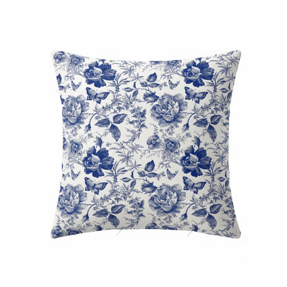 Decorative Floral Print Throw Pillow Covers 2-Pack Soft Woven Square Cushion Covers with Hidden Zipper 17.7x17.7in