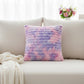 Plush Textured Decorative Throw Pillow 2 Pack with Ribbed Surface Square Accent Cushions 17.7x17.7in
