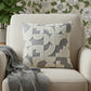 Textured Abstract Decorative Throw Pillow 2 Pack with Raised Geometric Pattern Square Accent Cushions 17.7x17.7in