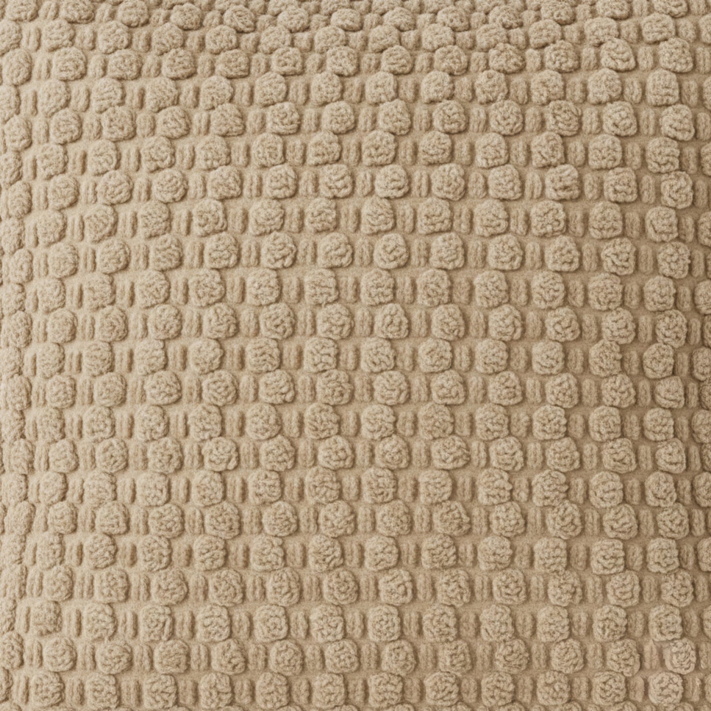 Textured Knit Decorative Throw Pillow with Raised Waffle Pattern Square Accent Cushion 17.7x17.7in