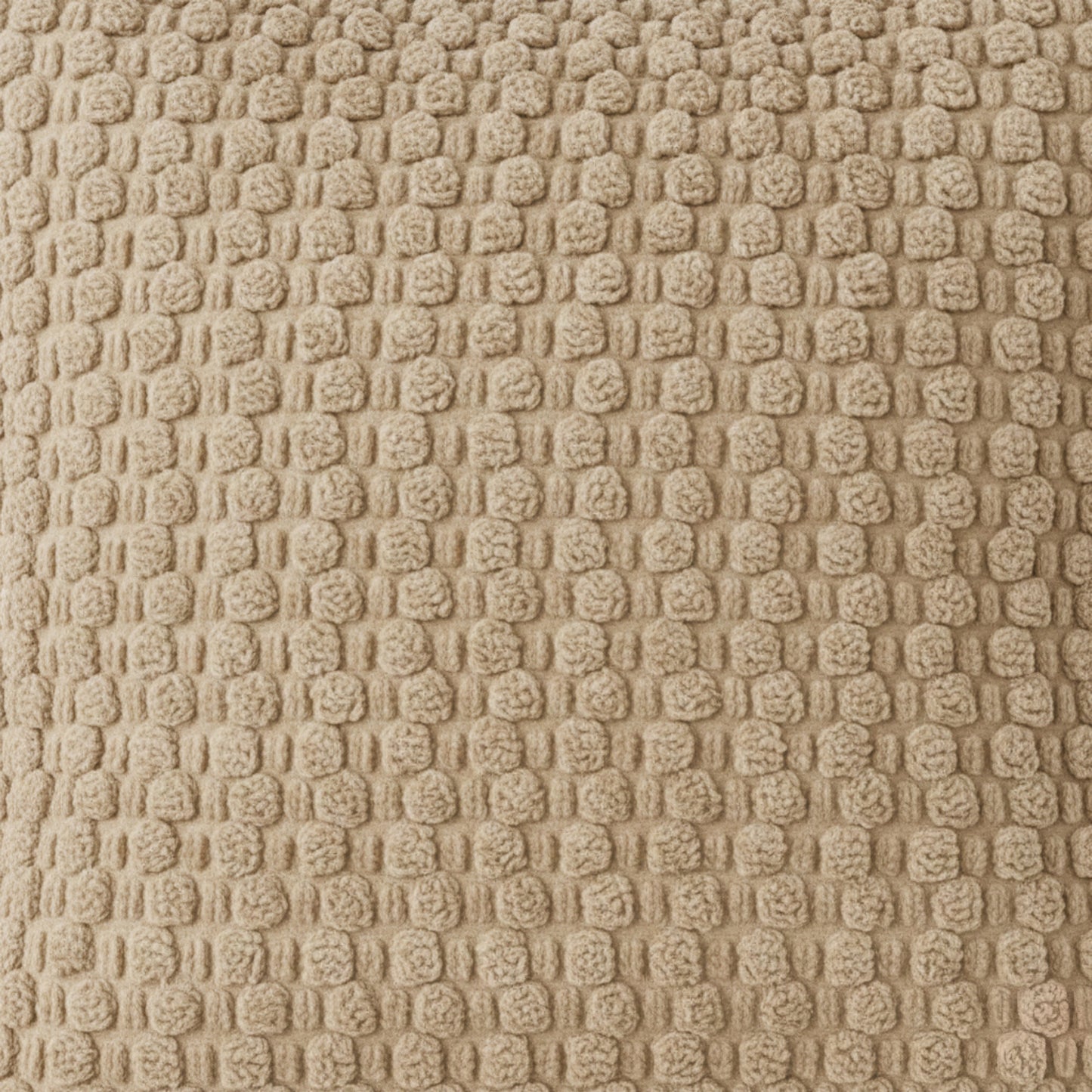 Textured Knit Decorative Throw Pillow with Raised Waffle Pattern Square Accent Cushion 17.7x17.7in