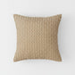 Textured Knit Decorative Throw Pillow with Raised Waffle Pattern Square Accent Cushion 17.7x17.7in