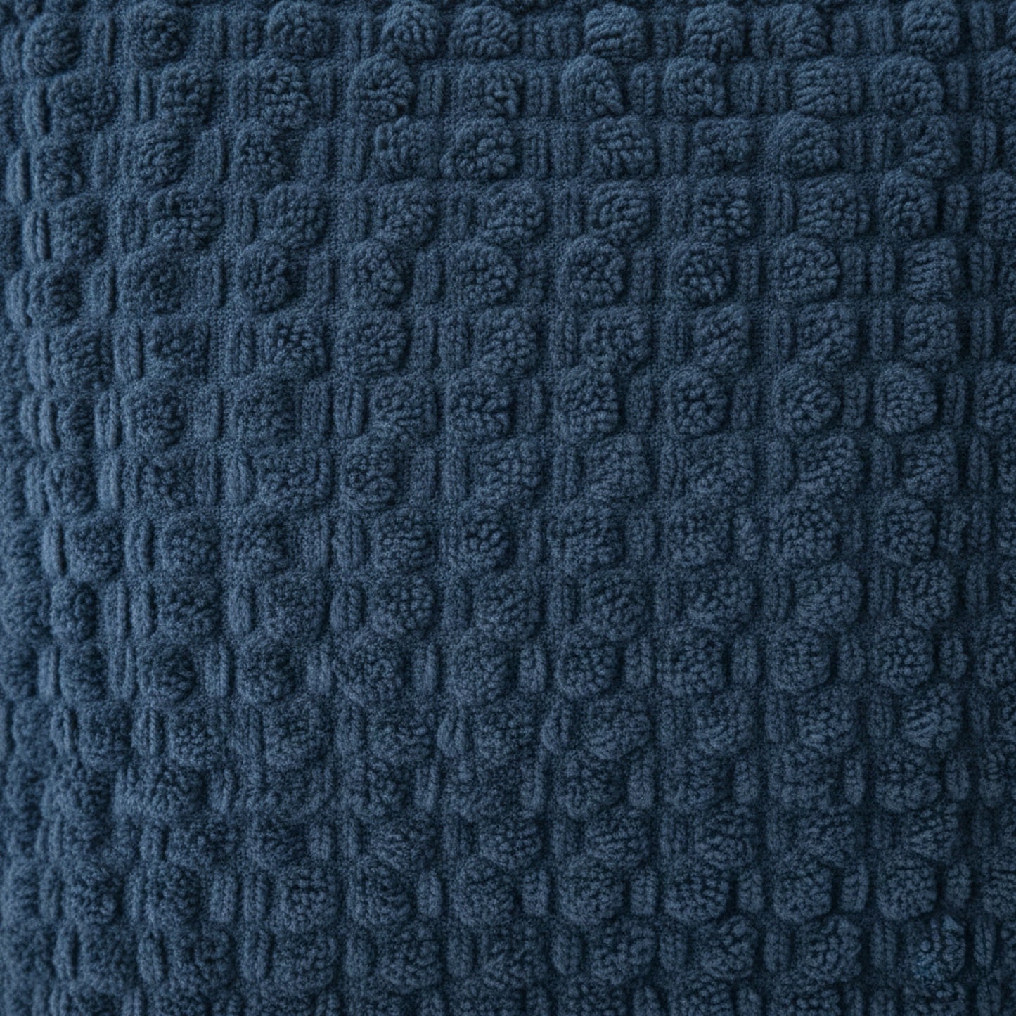 Textured Knit Decorative Throw Pillow with Raised Waffle Pattern Square Accent Cushion 17.7x17.7in