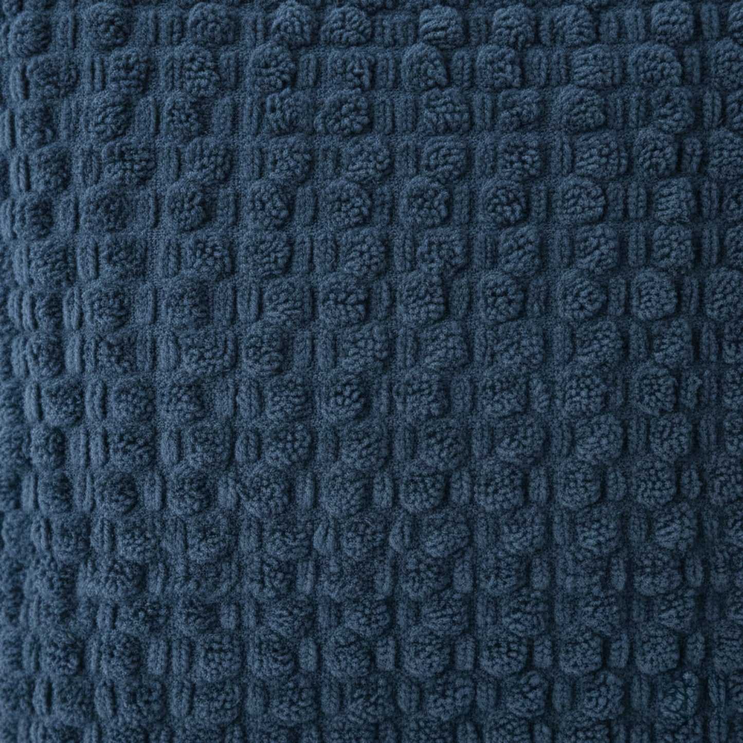 Textured Knit Decorative Throw Pillow with Raised Waffle Pattern Square Accent Cushion 17.7x17.7in