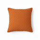 Textured Knit Decorative Throw Pillow with Raised Waffle Pattern Square Accent Cushion 17.7x17.7in