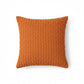 Textured Knit Decorative Throw Pillow with Raised Waffle Pattern Square Accent Cushion 17.7x17.7in