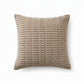 Textured Woven Decorative Throw Pillow with Raised Grid Pattern Square Accent Cushion 17.7x17.7in