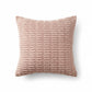 Textured Woven Decorative Throw Pillow with Raised Grid Pattern Square Accent Cushion 17.7x17.7in