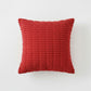 Textured Woven Decorative Throw Pillow with Raised Grid Pattern Square Accent Cushion 17.7x17.7in