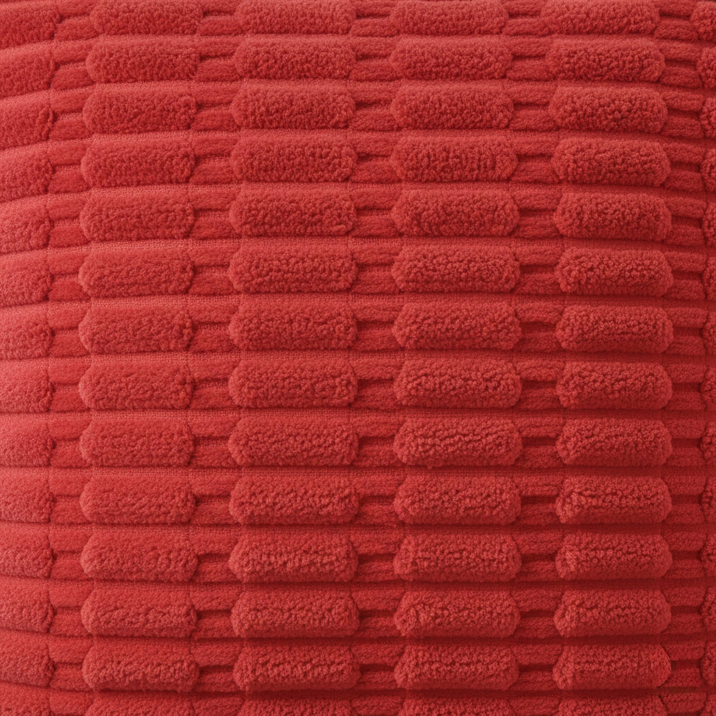 Textured Woven Decorative Throw Pillow with Raised Grid Pattern Square Accent Cushion 17.7x17.7in