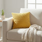 Textured Woven Decorative Throw Pillow with Raised Grid Pattern Square Accent Cushion 17.7x17.7in
