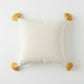 Tufted Sun Decorative Throw Pillow with Textured Embroidery and Tassel Corners