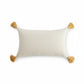 Tufted Sun Decorative Throw Pillow with Textured Embroidery and Tassel Corners
