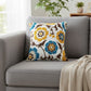 Decorative Floral Throw Pillow Cover Soft Textured Fabric Square Cushion Cover Single Pack