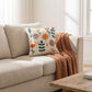 Decorative Floral Throw Pillow Cover Soft Textured Fabric Square Cushion Cover Single Pack