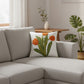 Decorative Floral Throw Pillow Cover Soft Textured Fabric Square Cushion Cover Single Pack