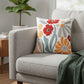 Decorative Floral Throw Pillow Cover Soft Textured Fabric Square Cushion Cover Single Pack