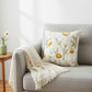 Decorative Floral Throw Pillow Cover Soft Textured Fabric Square Cushion Cover Single Pack