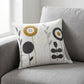 Decorative Embroidered Botanical Throw Pillow Cover Textured Fabric Square Cushion Cover Single Pack