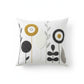 Decorative Embroidered Botanical Throw Pillow Cover Textured Fabric Square Cushion Cover Single Pack