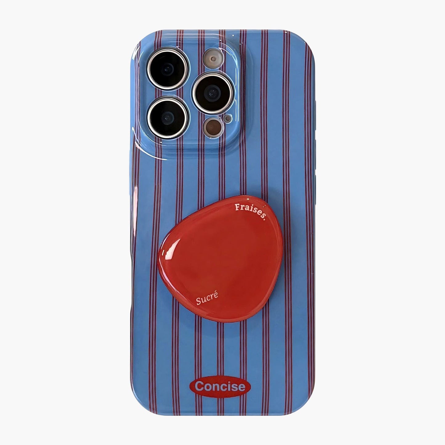 Graphic Phone Case with Glossy Finish Raised Grip Accent and Protective Slim Fit