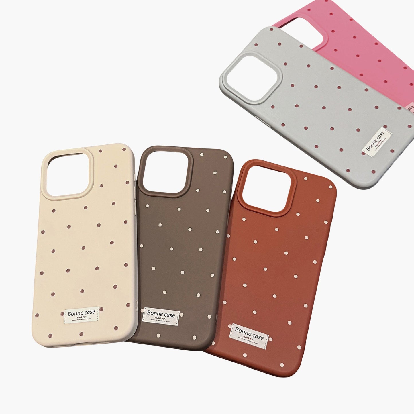 Polka Dot Phone Case with Soft Touch Finish Slim Protective Cover